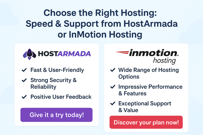 Choose the Right Hosting Speed & Support from HostArmada or InMotion Hosting