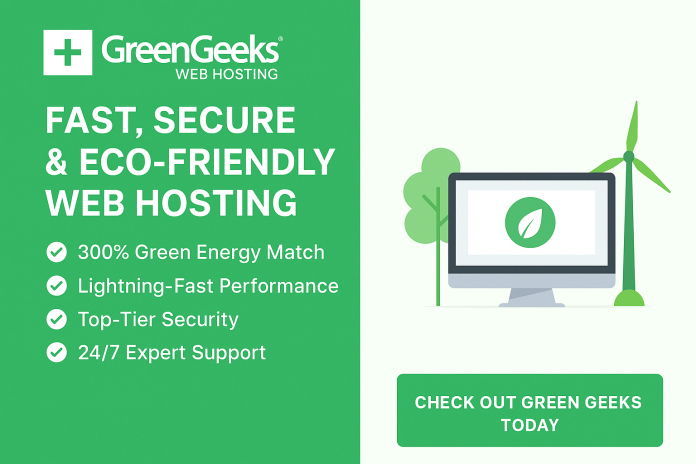 🌿 GreenGeeks – Fast, Secure & Eco-Friendly Web Hosting